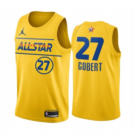 Dres Utah Jazz Rudy Gobert 27 2021 All-Star Jordan Brand Gold Swingman